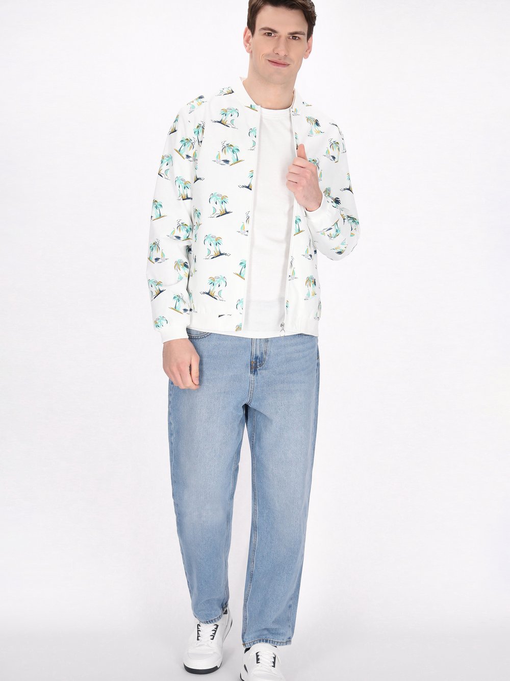 Thumbnail - Mo Jacke Herren beige bedruckt, L