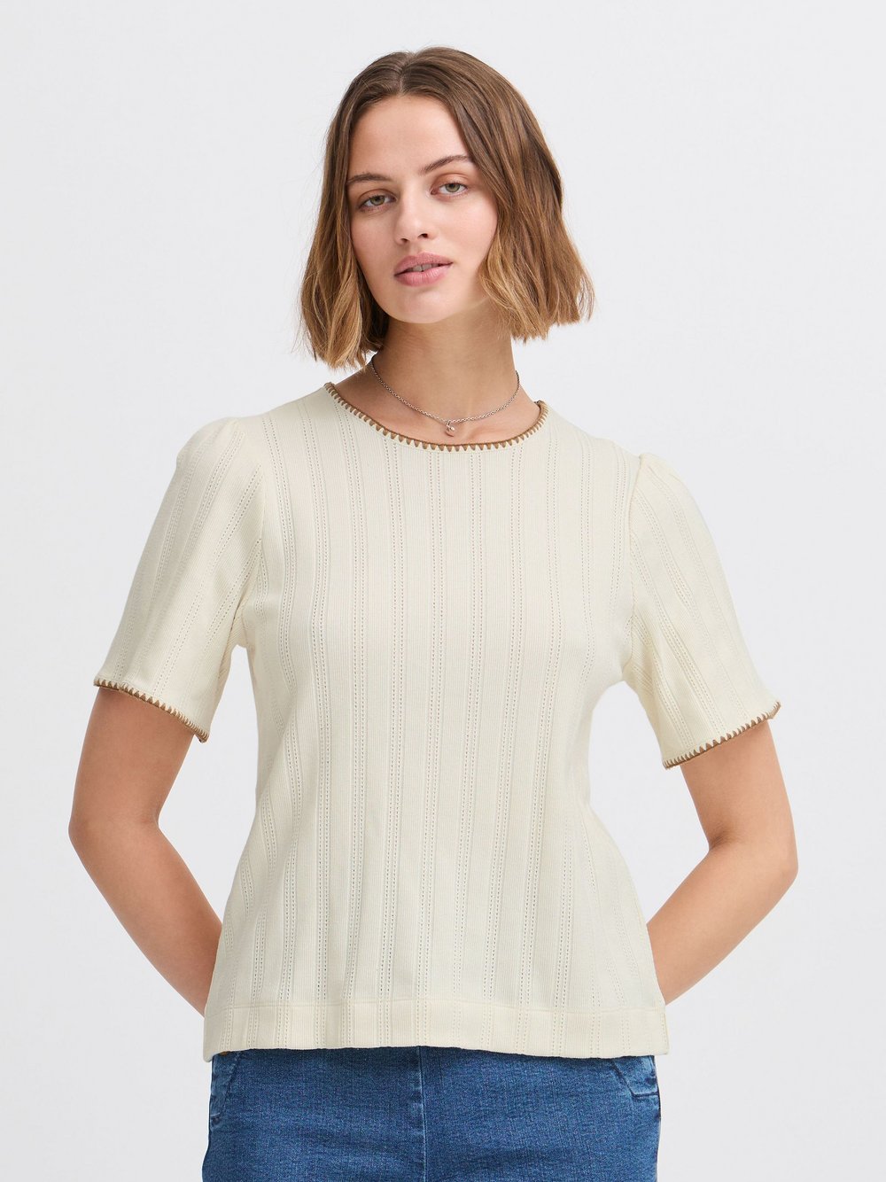 Atelier Rêve T-Shirt Damen Baumwolle beige, XS