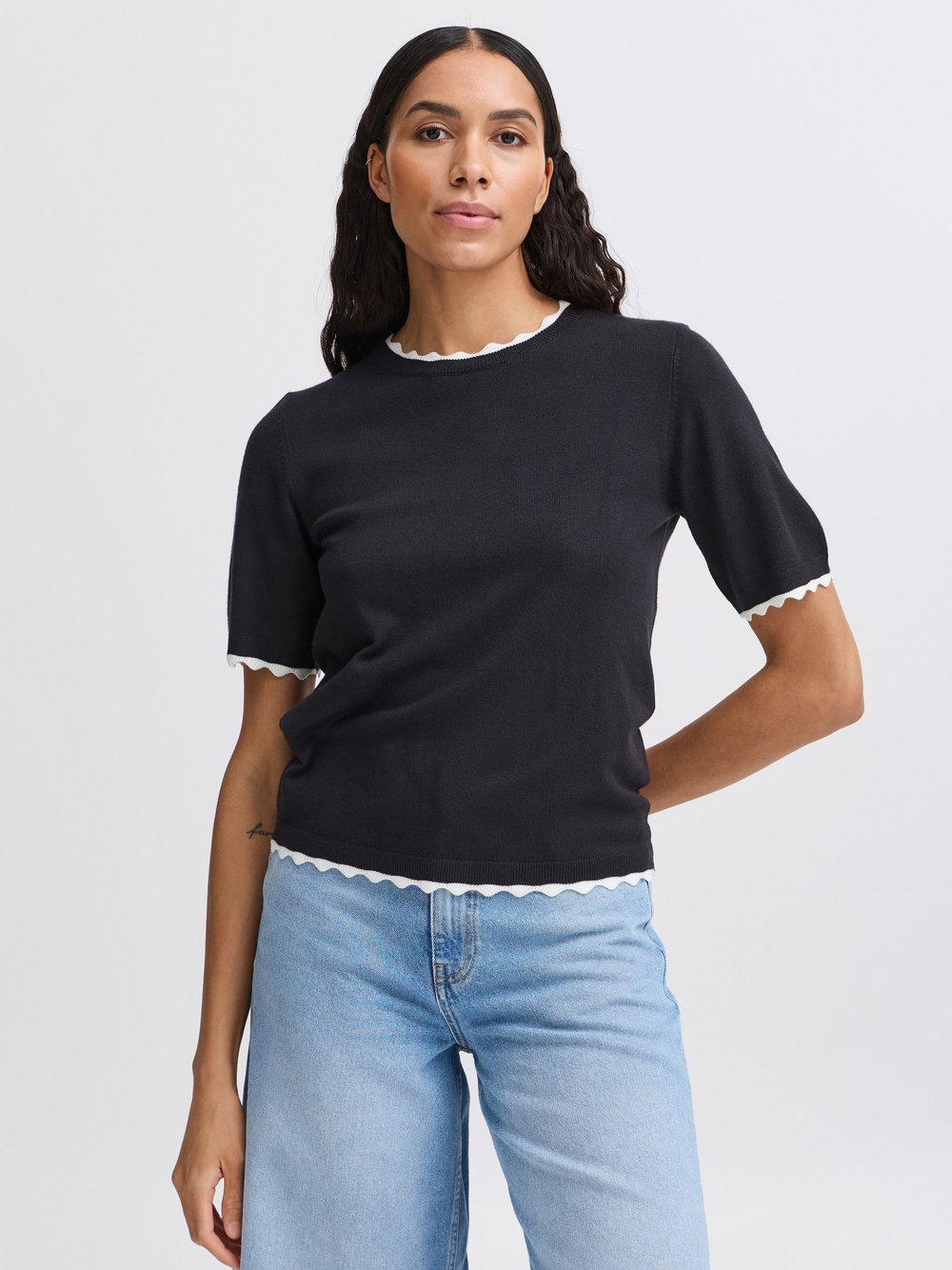 B.Young T-Shirt Damen Viskose schwarz, XS