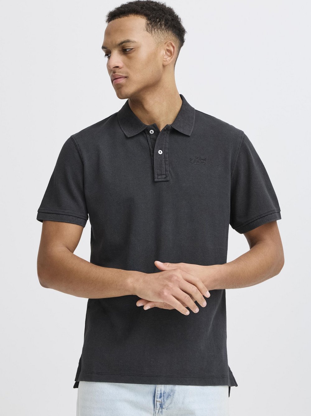 Thumbnail - BLEND Poloshirt Herren Baumwolle schwarz, XXXL