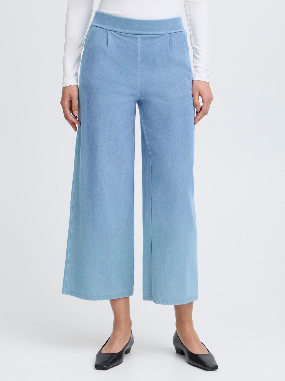 Ichi Hose Damen Baumwolle blau, XXL