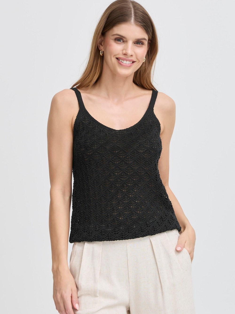 fransa Shirttop Damen Textil schwarz, M
