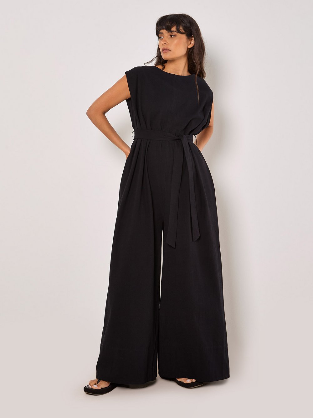 Apricot Jumpsuit Damen Baumwolle schwarz, 38