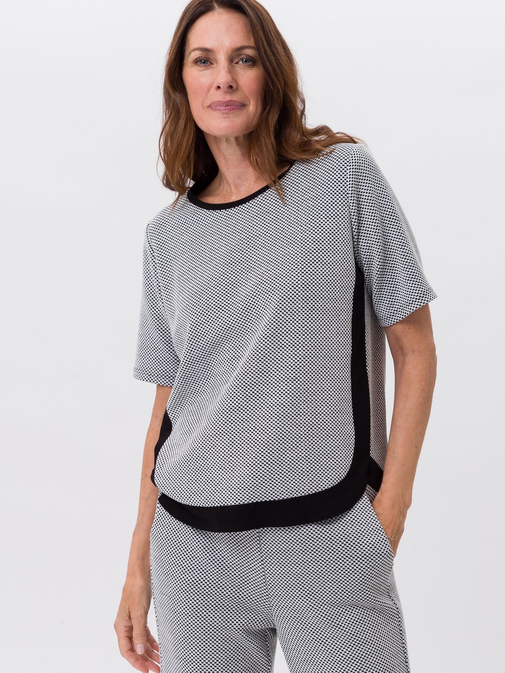 Frank Walder Shirt Damen Viskose mehrfarbig gemustert, 38