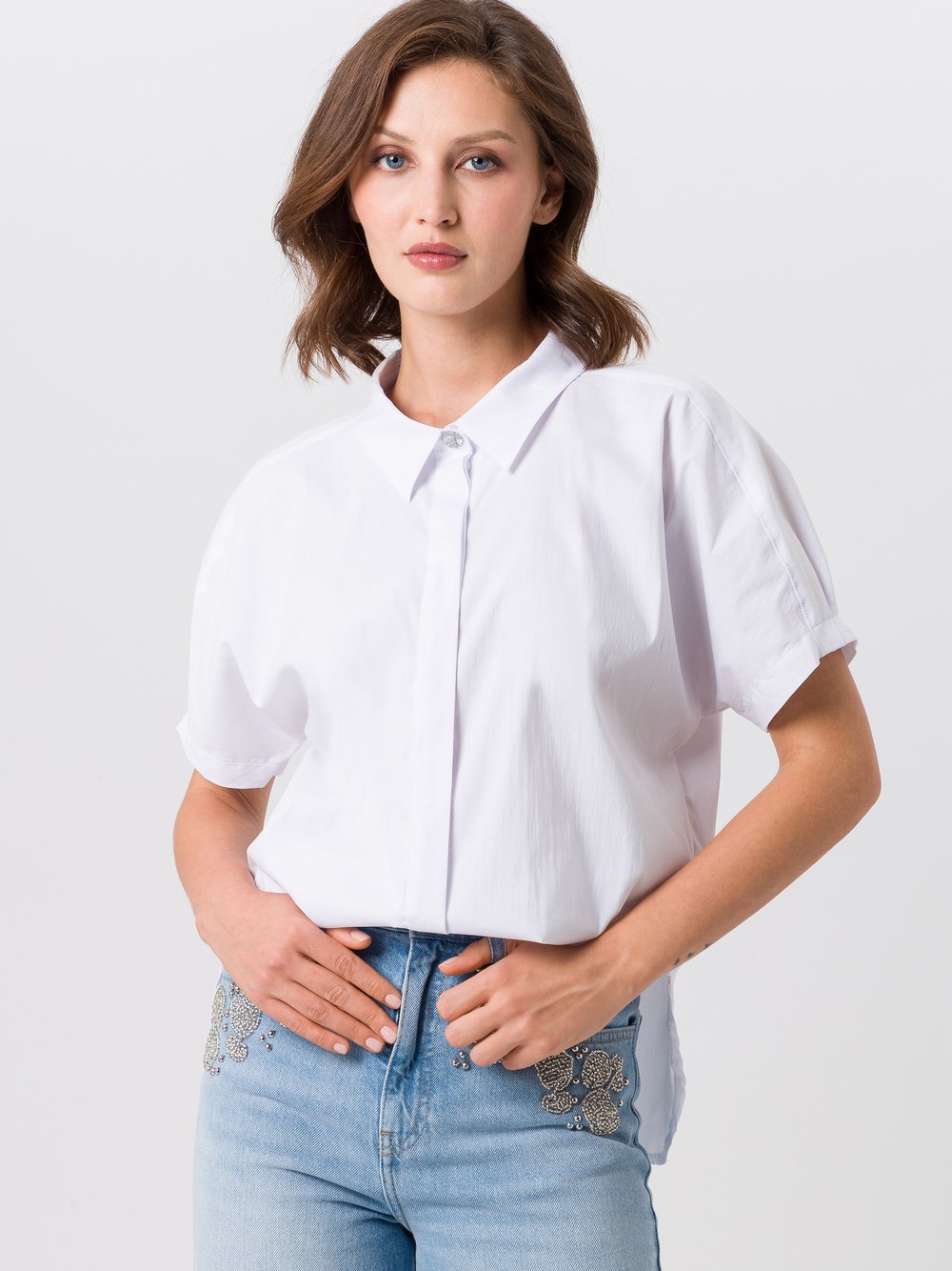 TUZZI Bluse Damen Baumwolle weiß, 34