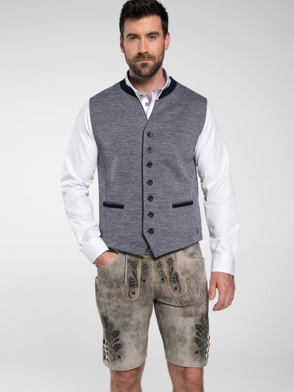 Thumbnail - Spieth & Wenksy Trachtenwesten Herren blau, 50