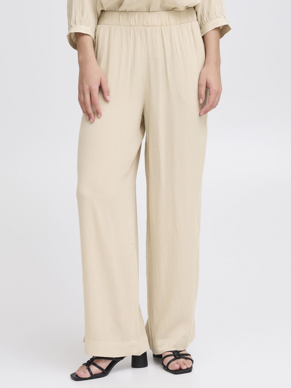 Thumbnail - Ichi Stoffhose Damen Viskose beige, L