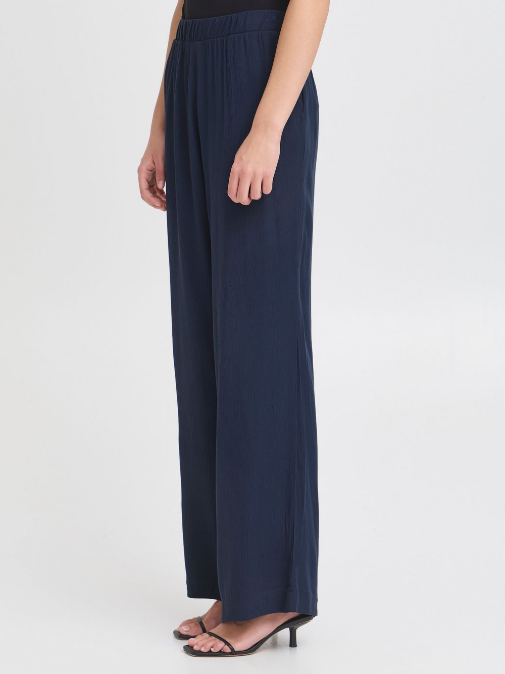 Ichi Stoffhose Damen Viskose blau, S