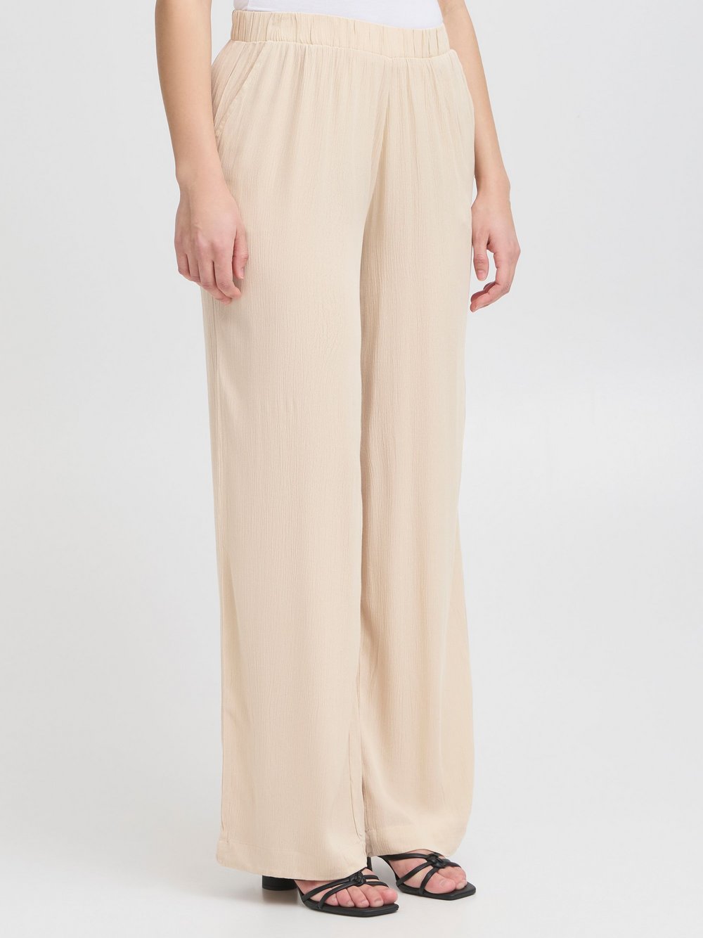 Ichi Stoffhose Damen Viskose beige, S