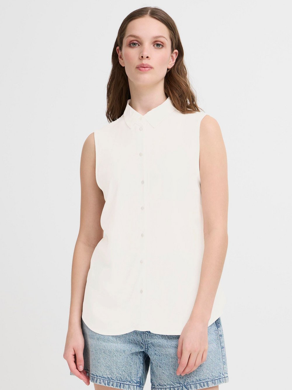 Ichi Bluse Damen Viskose weiß, 44