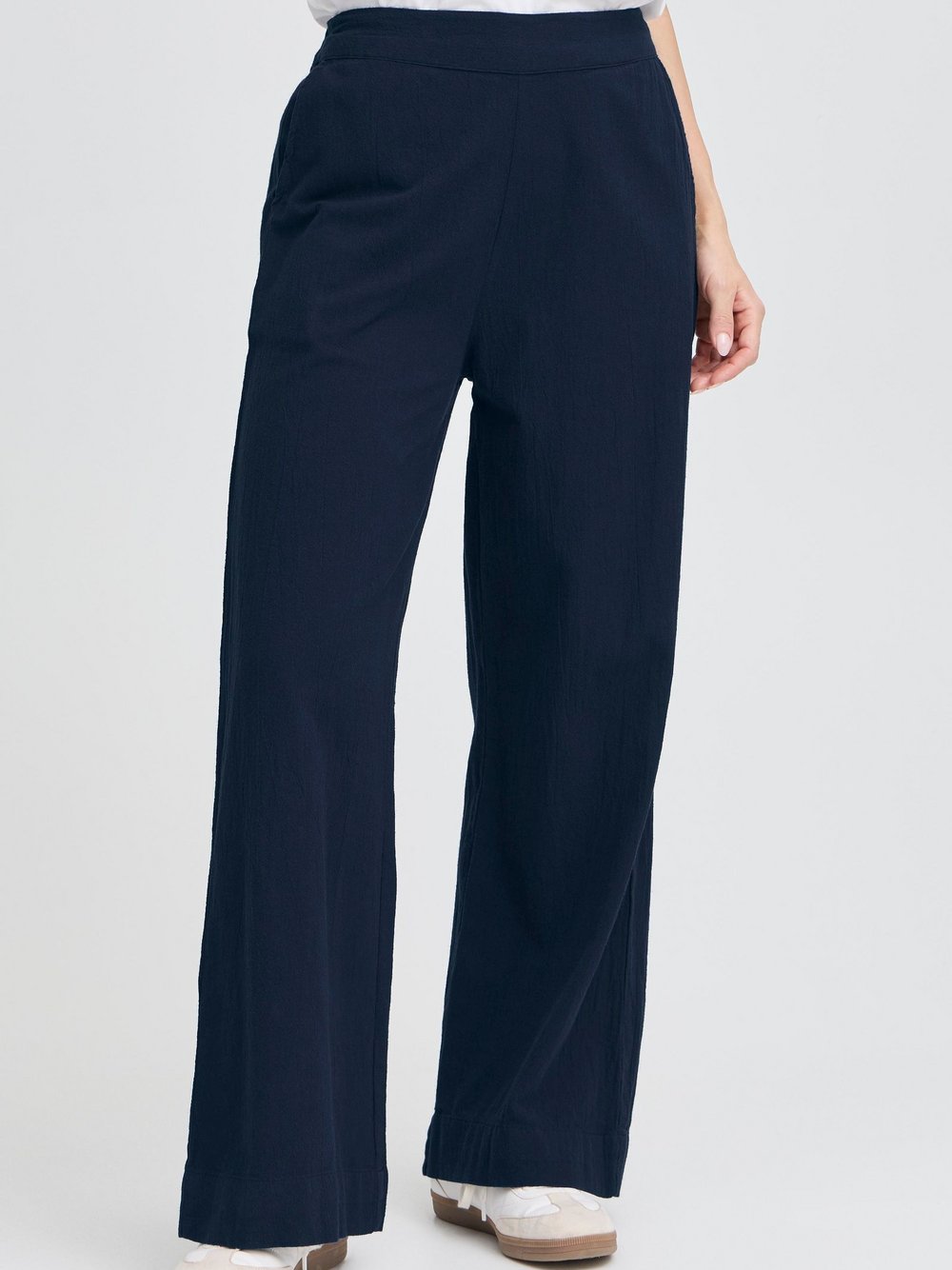 fransa Loungehose Damen Baumwolle blau, XS