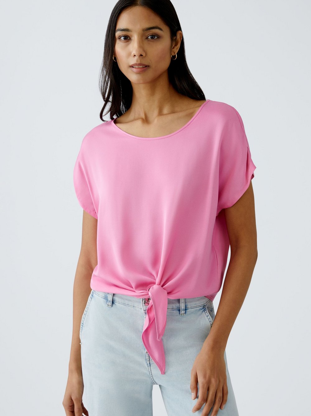 Oui Bluse Damen Viskose pink, 40