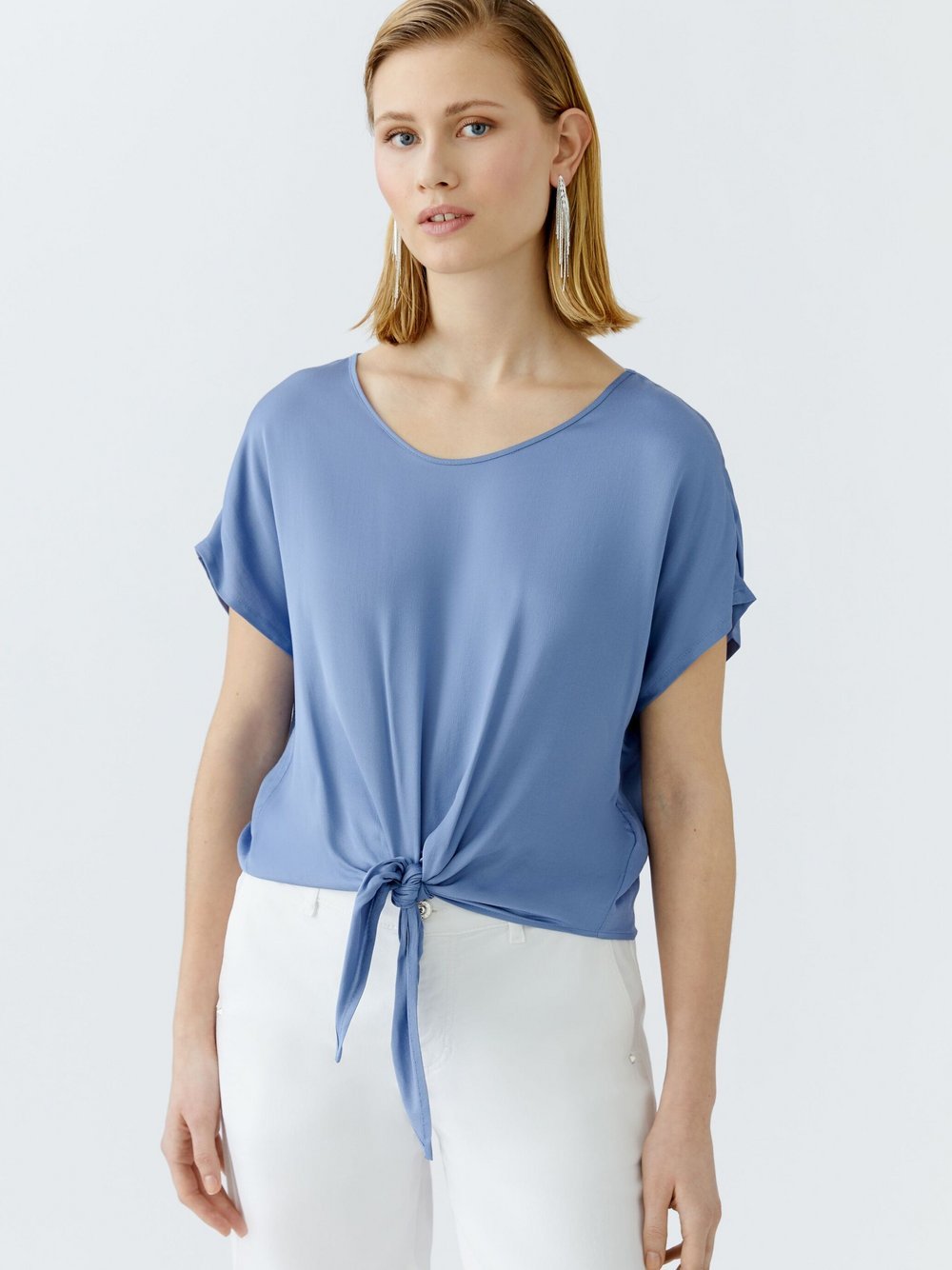 Thumbnail - Oui Bluse Damen Viskose blau, 36