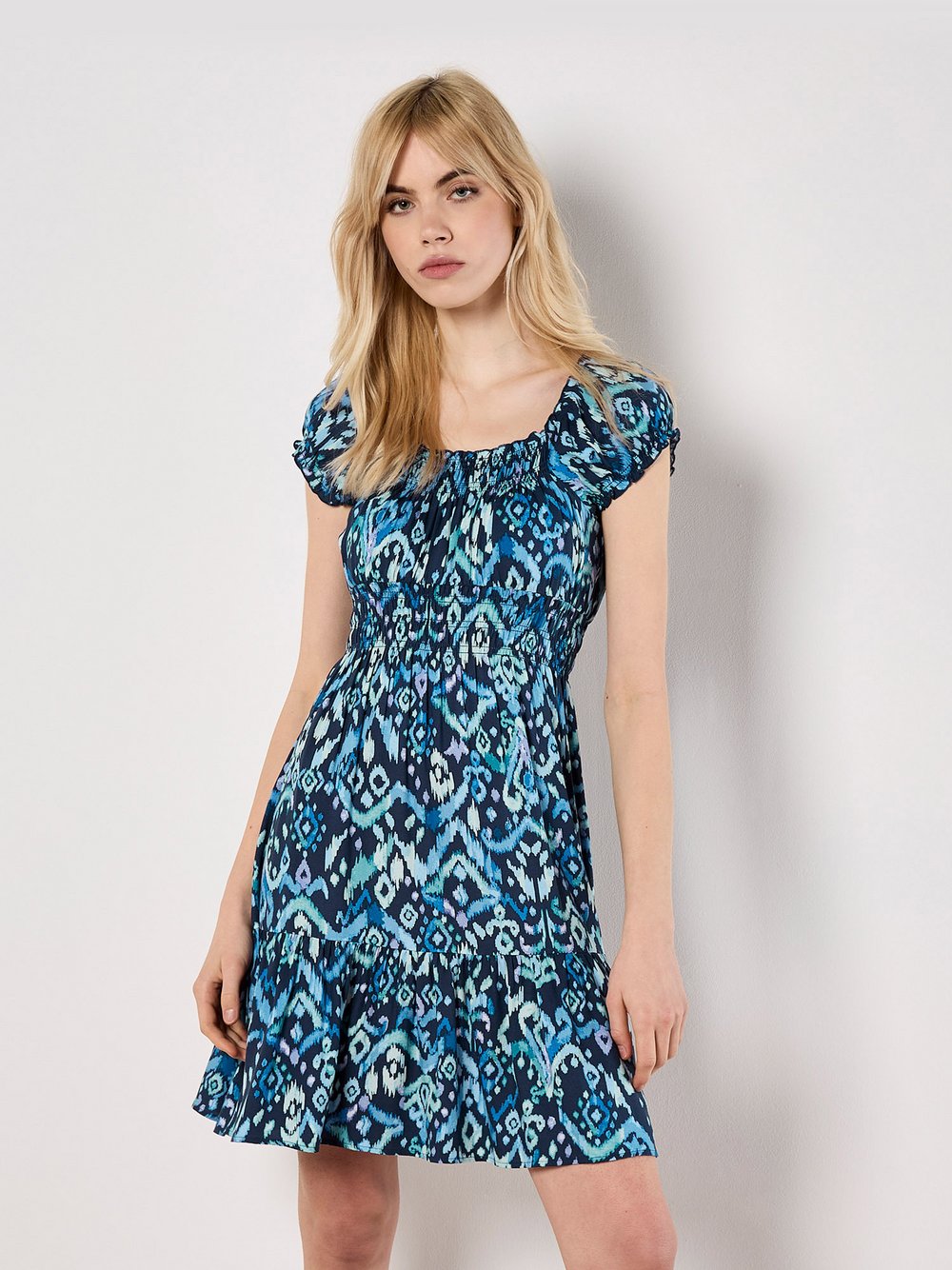 VAN GRAAF Apricot Damen Marine Minikleid Viskose Blau, Größe 40
