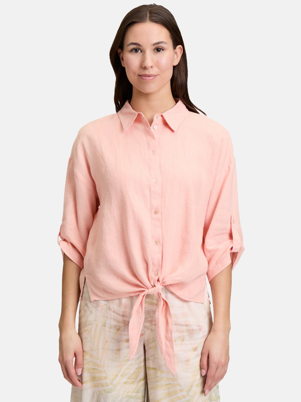 Cartoon Leinenbluse Damen orange, 40