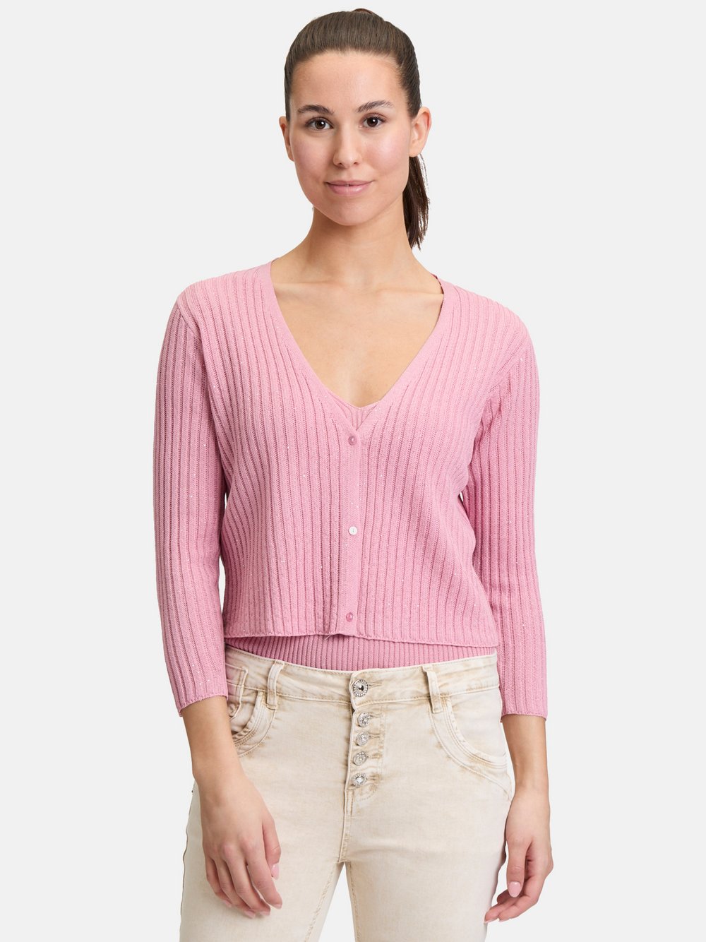 Thumbnail - Cartoon Shirtjacke Damen Viskose rosa, 40