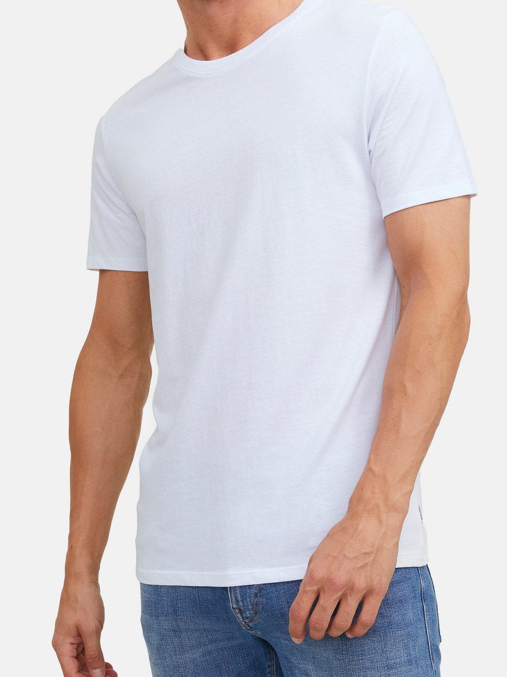 Thumbnail - Jack & Jones T-Shirt Herren Baumwolle weiß, XL