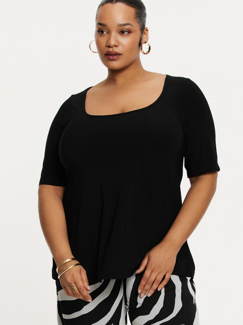 Thumbnail - YOEK Tunika Damen schwarz, 38-40