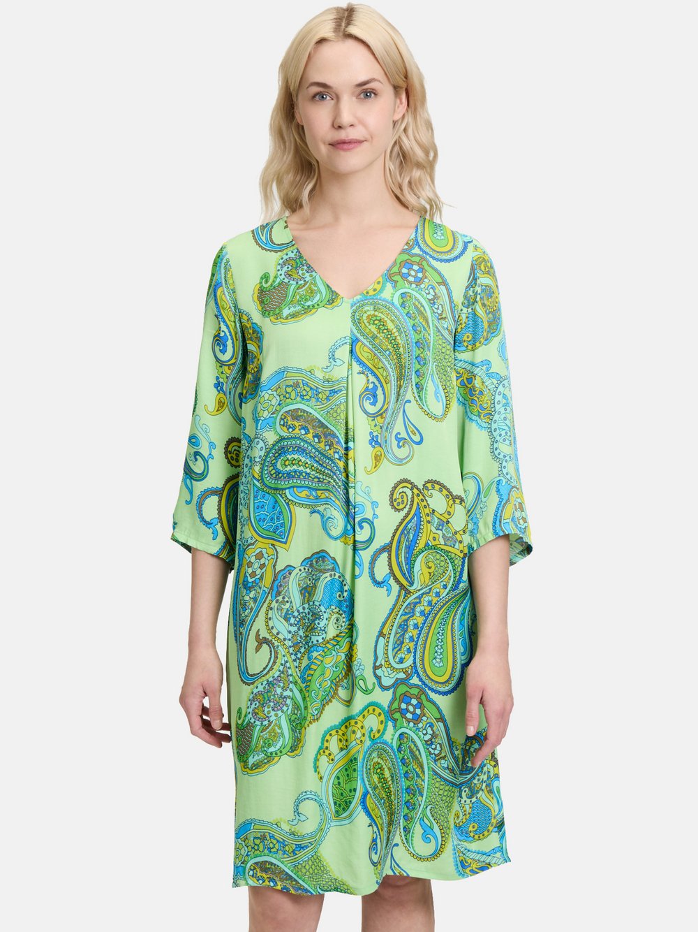 Betty Barclay Sommerkleid Damen Viskose grün gemustert, 46