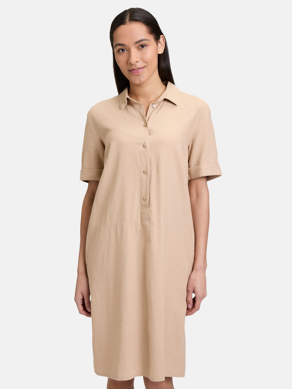 Betty Barclay Hemdblusenkleid Damen Leinen beige, 38