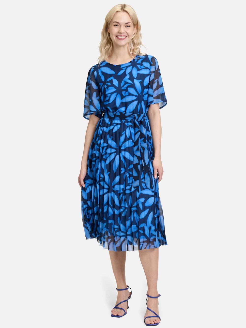 Betty & Co Chiffonkleid Damen blau bedruckt, 36