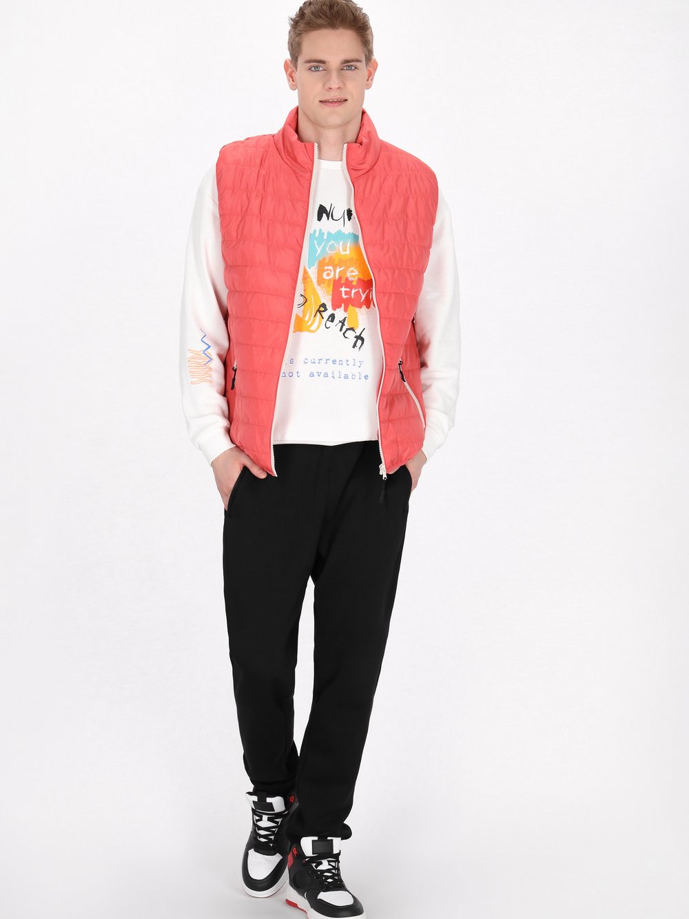 Mo Weste Herren rot, M