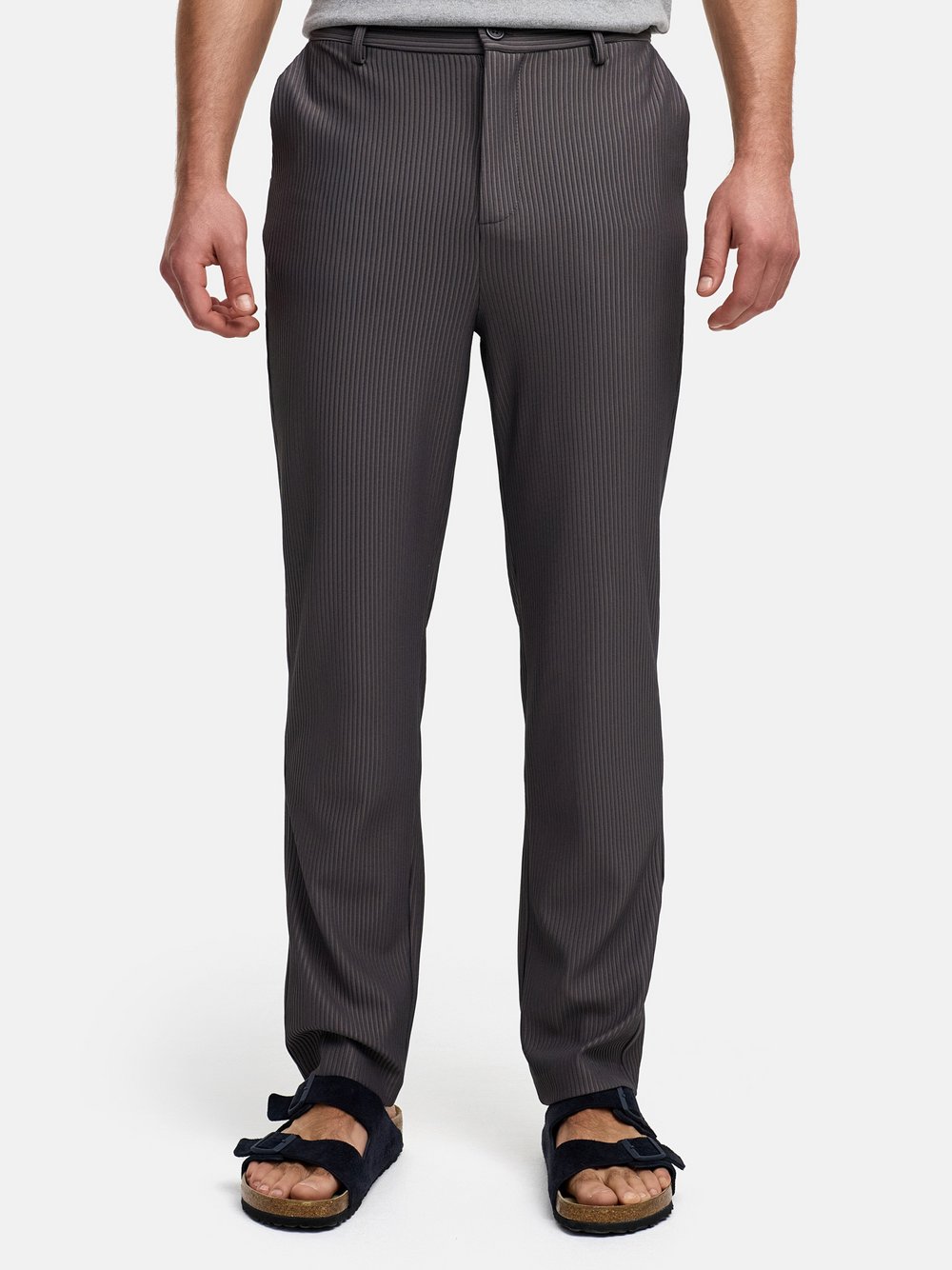 Indicode Hose Herren grau gestreift, XL