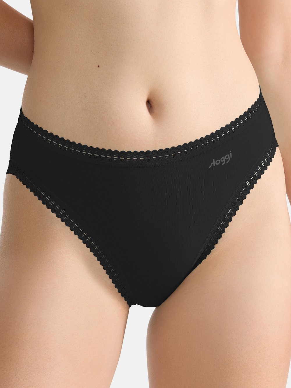 Thumbnail - sloggi Slip Damen Baumwolle schwarz gemustert, XL