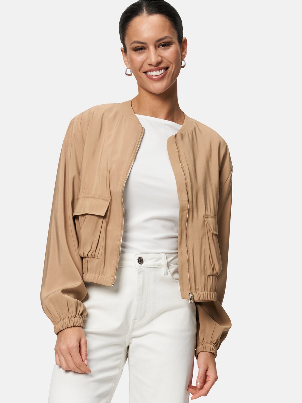 zero Jacke Damen Viskose beige, 36