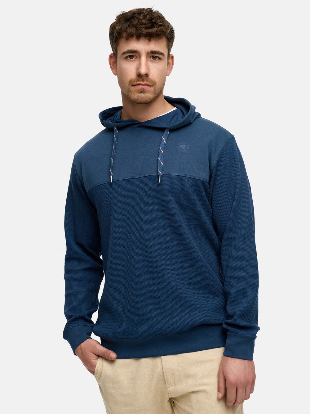 Indicode Kapuzenpullover Herren Baumwolle blau, M