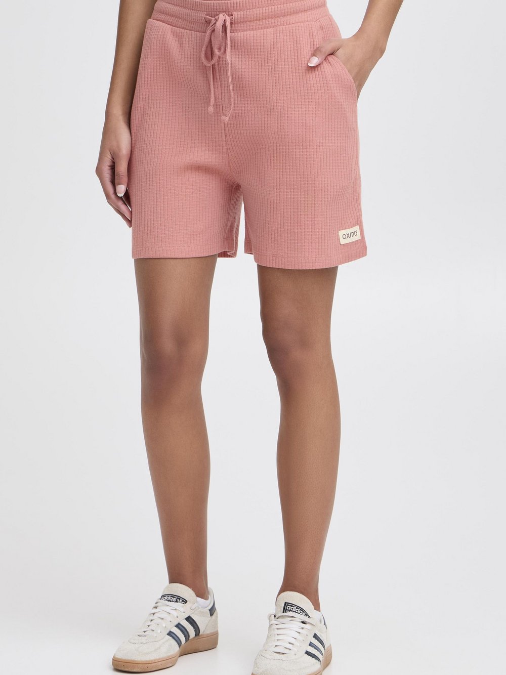 Thumbnail - OXMO Shorts Damen Baumwolle rosa strukturiert, XS