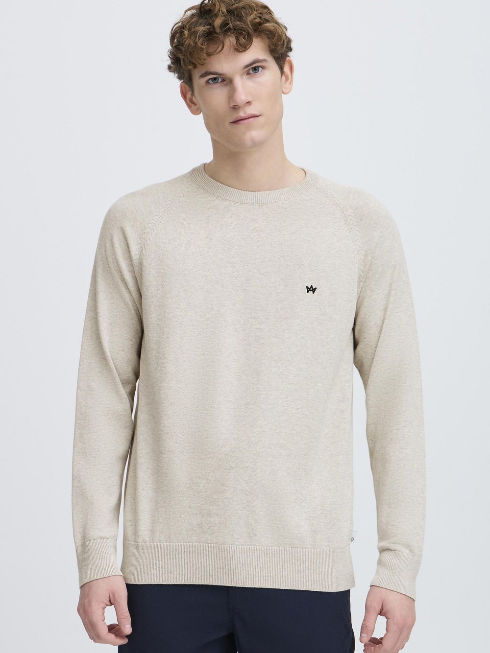 Kronstadt Strickpullover Herren Baumwolle grau, XL