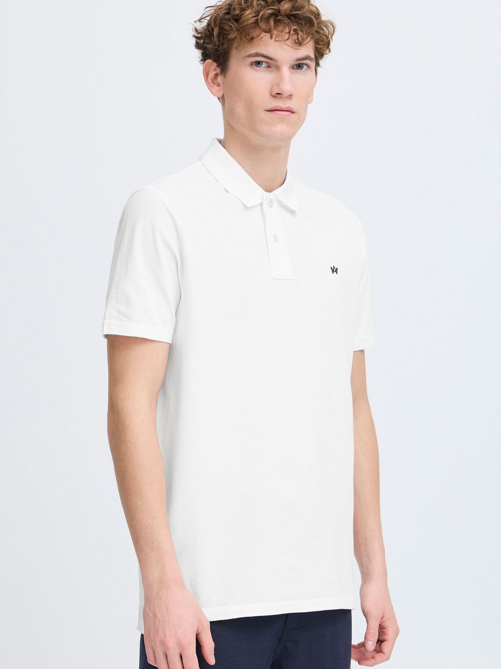 Thumbnail - Kronstadt Poloshirt Herren Baumwolle weiß, XL
