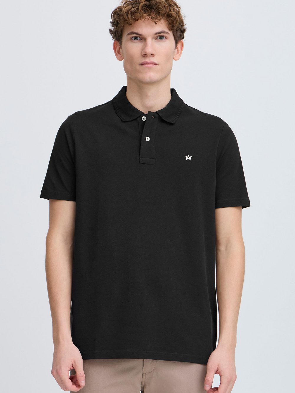 Thumbnail - Kronstadt Poloshirt Herren Baumwolle schwarz, XXXL