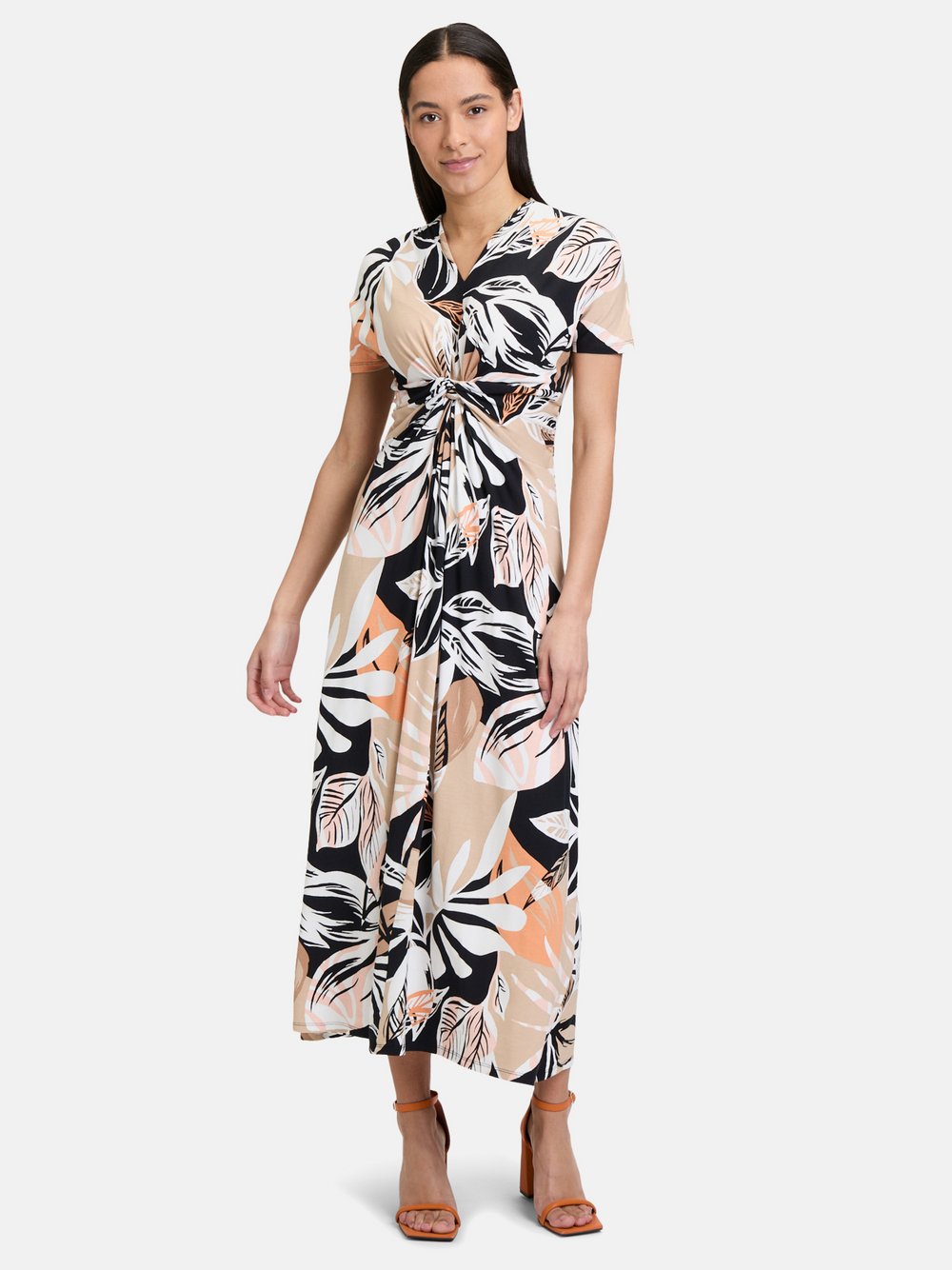 Betty Barclay Midikleid Damen Viskose braun bedruckt, 46