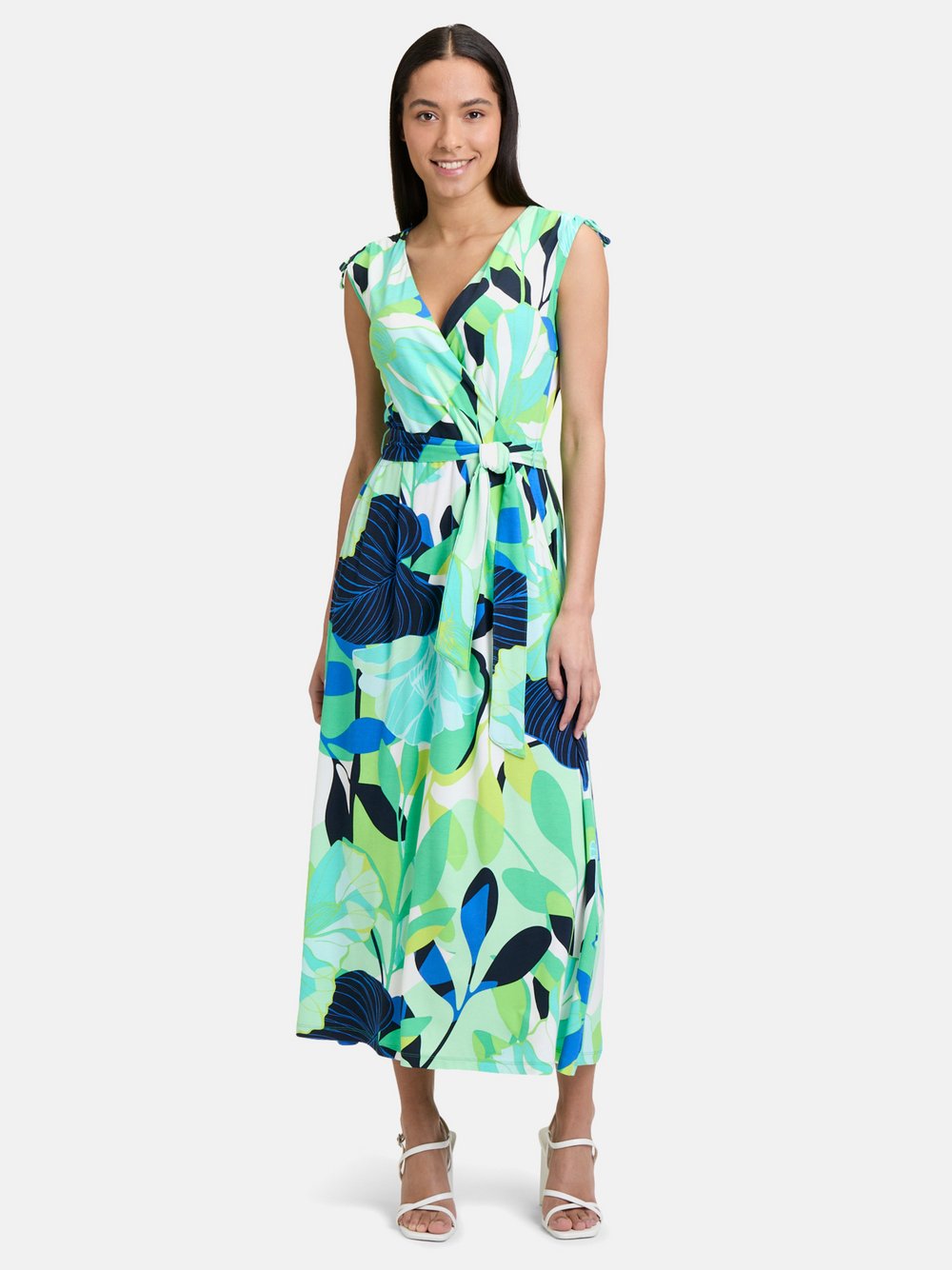 Betty Barclay Jerseykleid Damen Viskose grün bedruckt, 36
