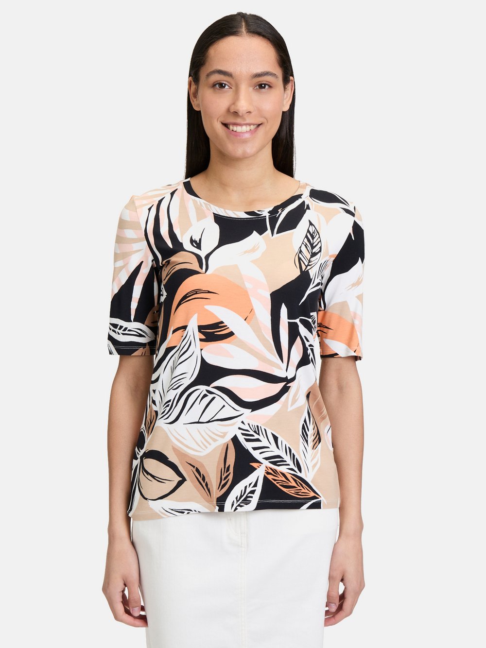 Betty Barclay Basic Shirt Damen Viskose braun bedruckt, 40
