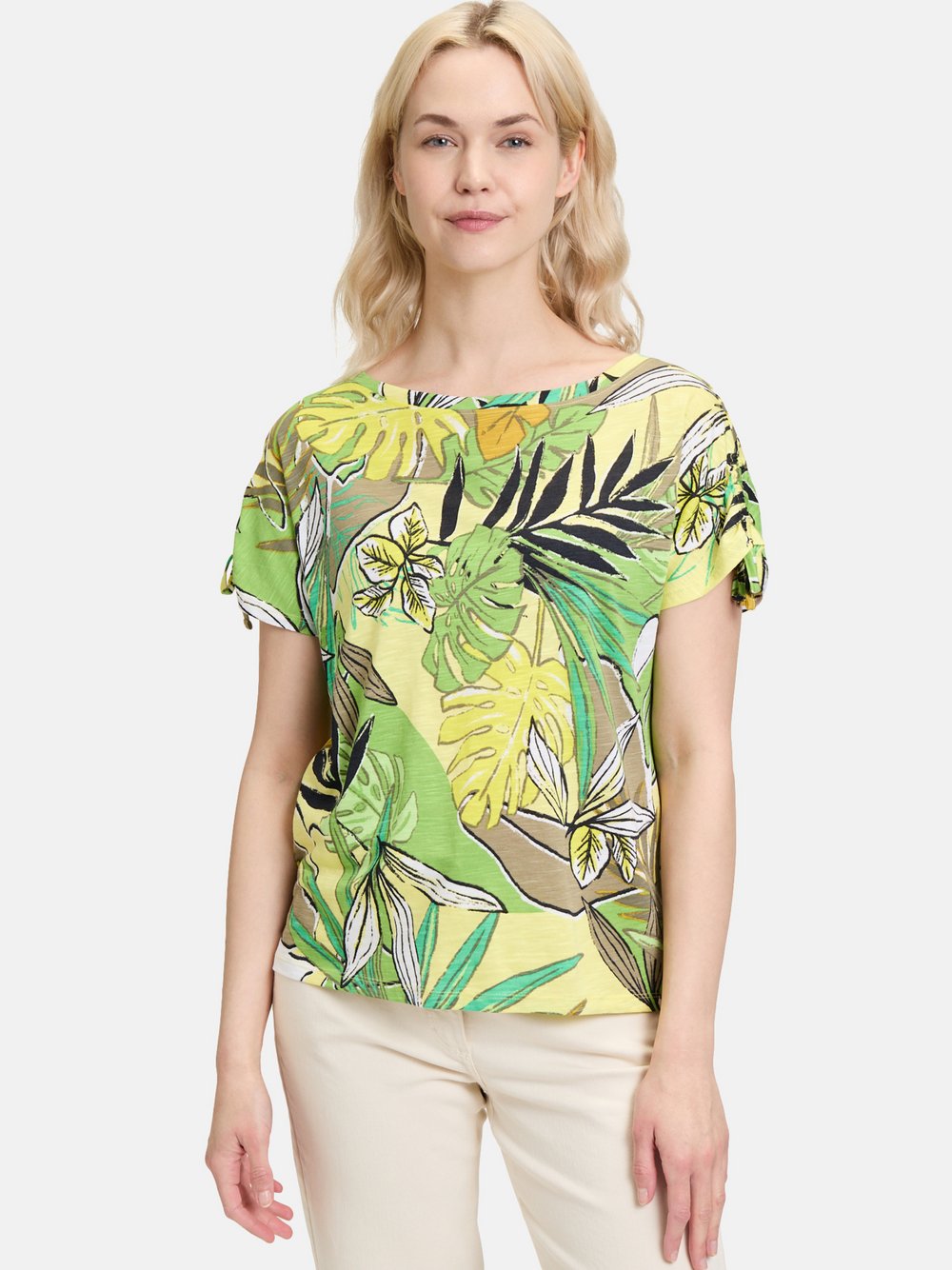 Betty Barclay Casual-Shirt Damen Baumwolle grün gemustert, 40