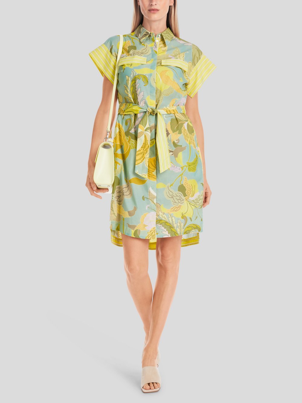 Thumbnail - Marc Cain Kleid Damen Baumwolle gelb gemustert, 42