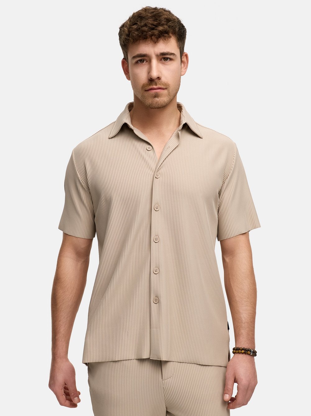 Indicode Hemd Kurzarm Herren Regular Fit blau gestreift, XL