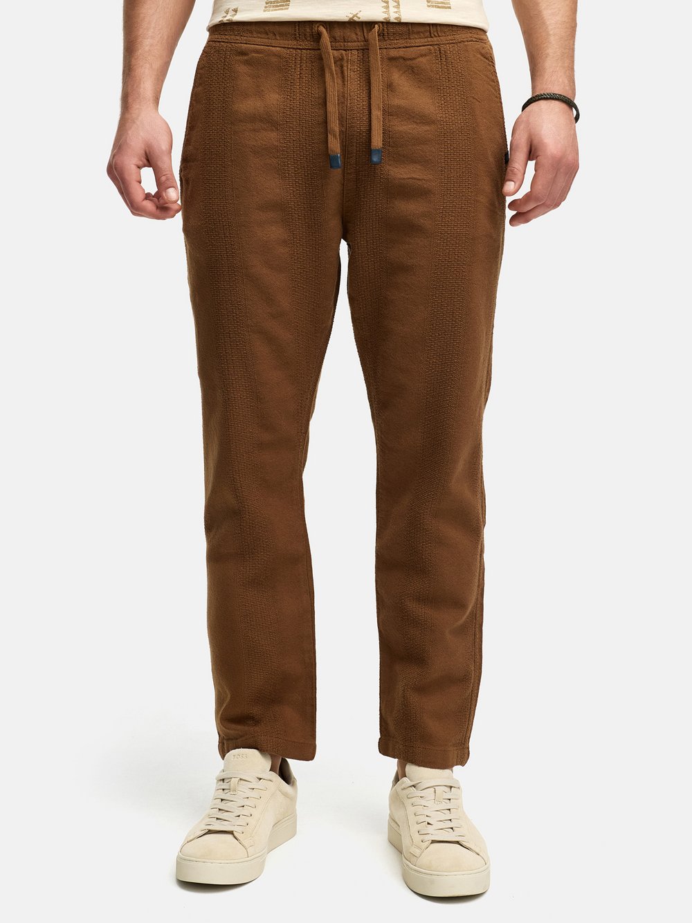 Indicode Hose Herren Baumwolle braun, M