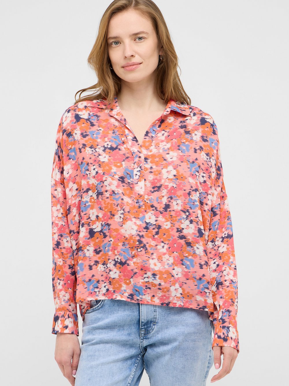 Thumbnail - Mustang Bluse Damen Viskose rosa gemustert, 36