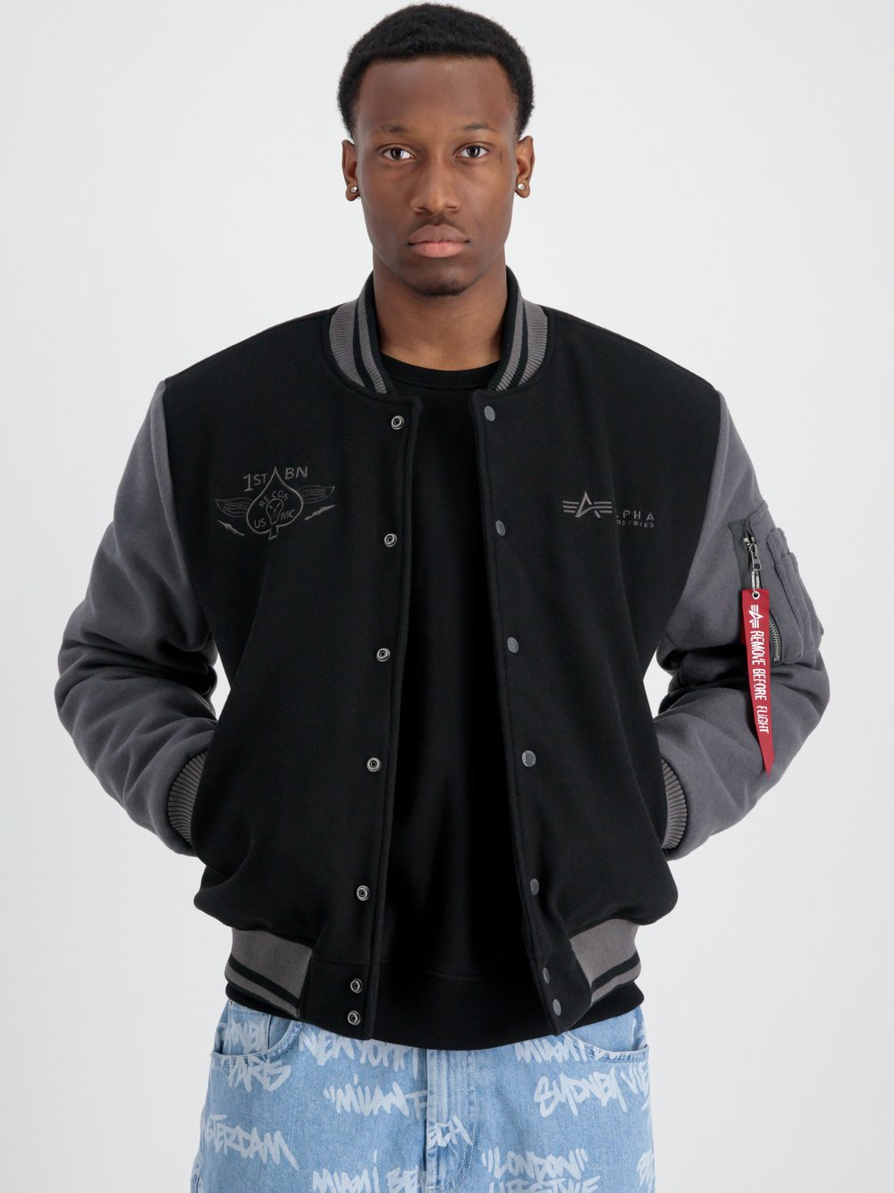 Alpha Industries Bomberjacke Herren schwarz, M