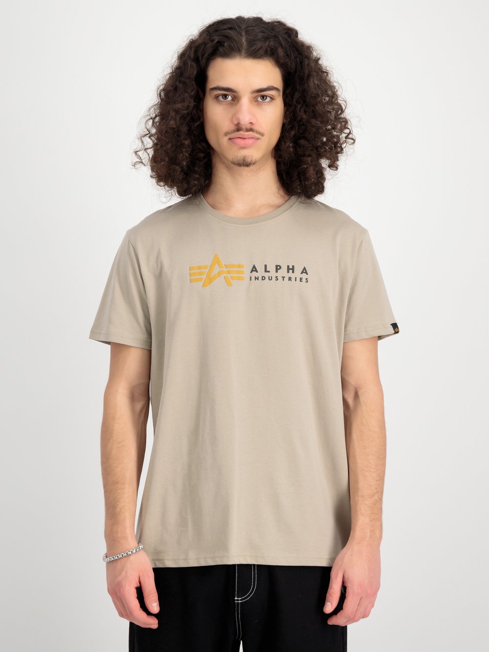 Alpha Industries T-Shirt Herren Baumwolle beige, S