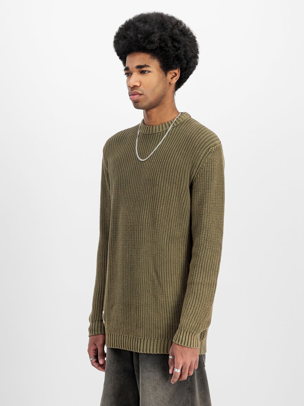 Thumbnail - Alpha Industries Sweatshirt Herren Baumwolle grün, XXXL