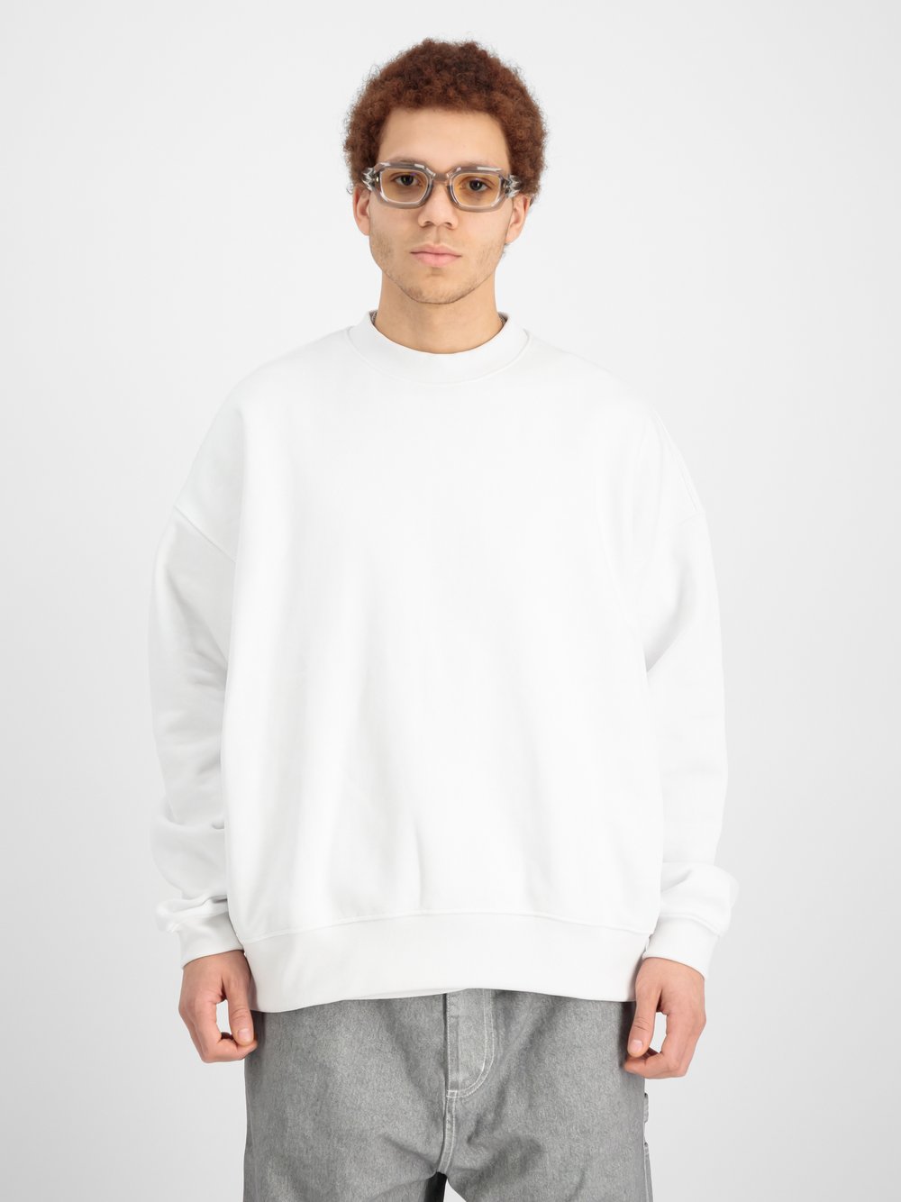 Thumbnail - Alpha Industries Sweatshirt Herren Baumwolle weiß bedruckt, L