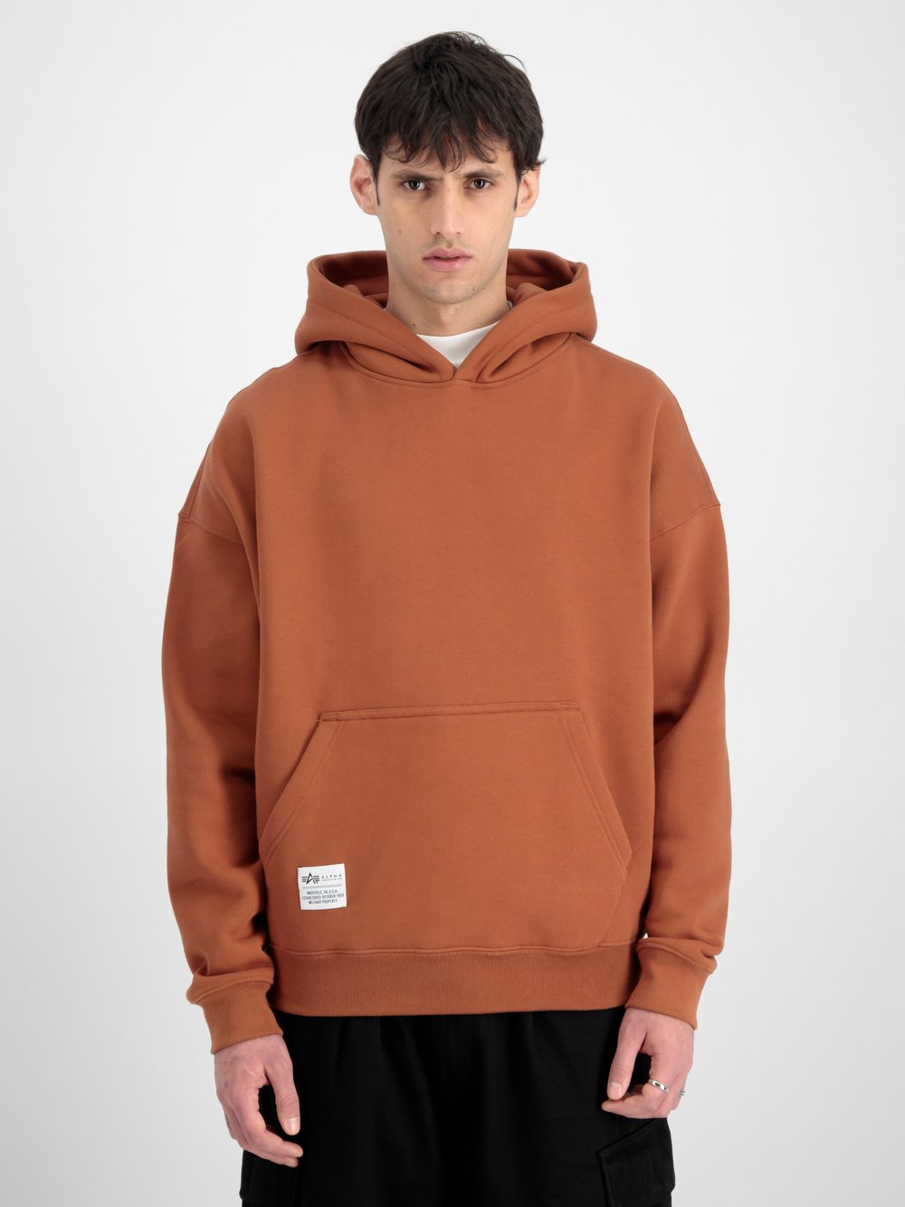 Alpha Industries Kapuzensweatshirt Herren Baumwolle braun, XXXL