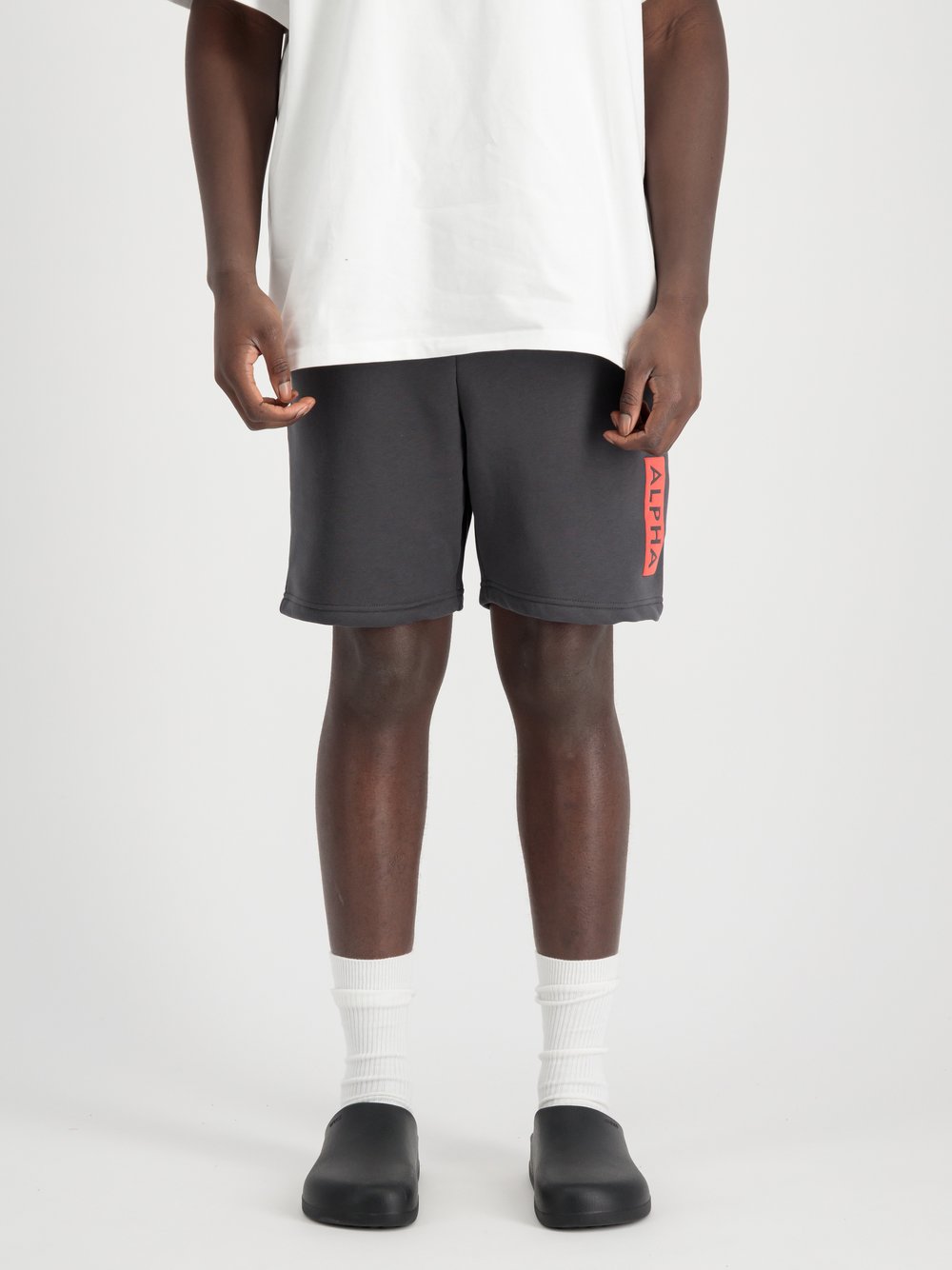 Alpha Industries Kurze Hose Herren Baumwolle grau bedruckt, M