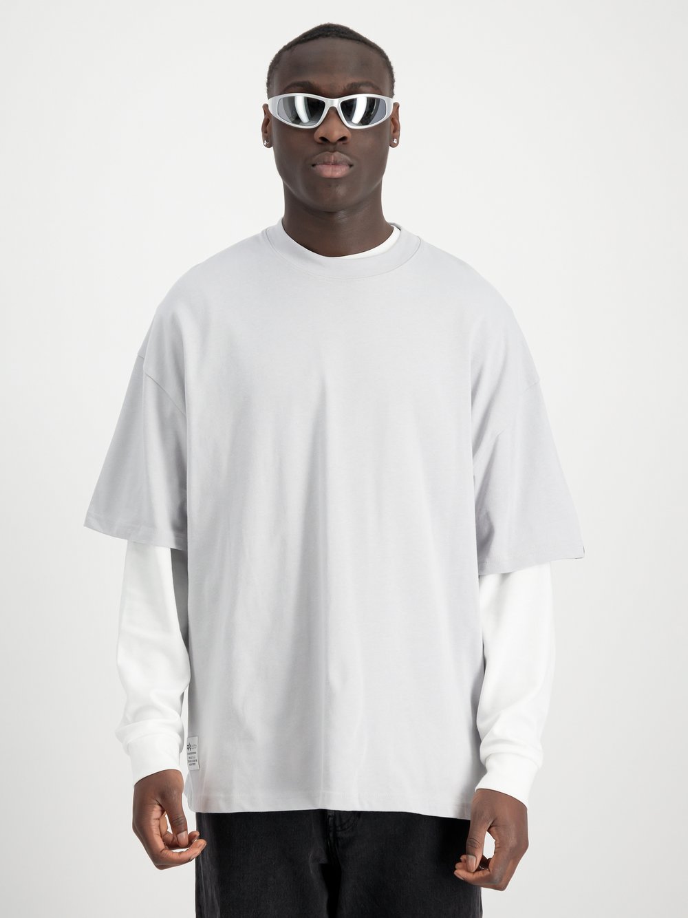 Alpha Industries T-Shirt Herren Baumwolle blau bedruckt, M