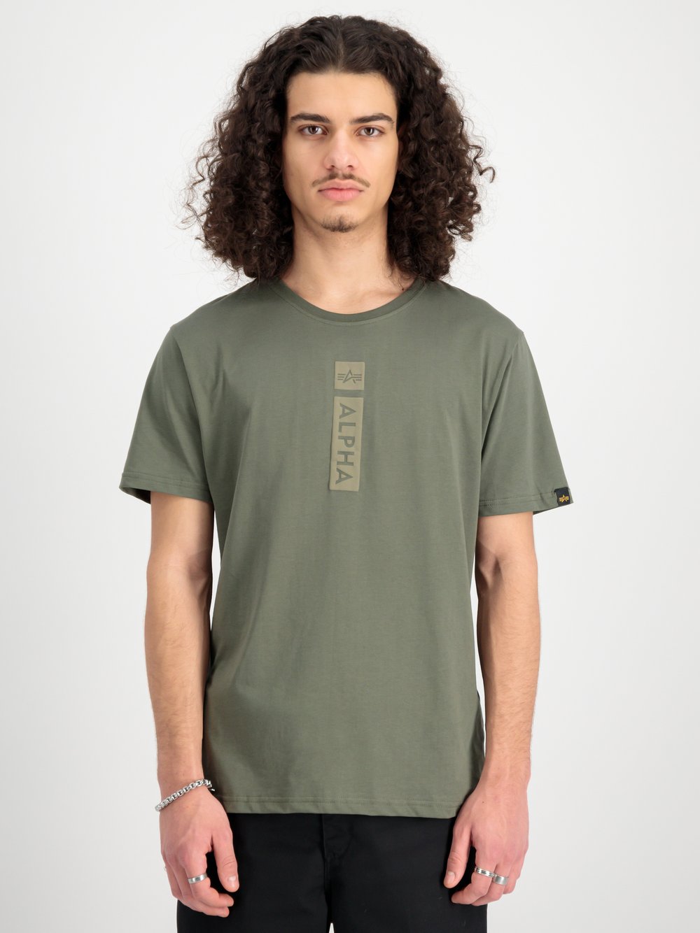 Alpha Industries T-Shirt Herren Baumwolle grün bedruckt, XXXL